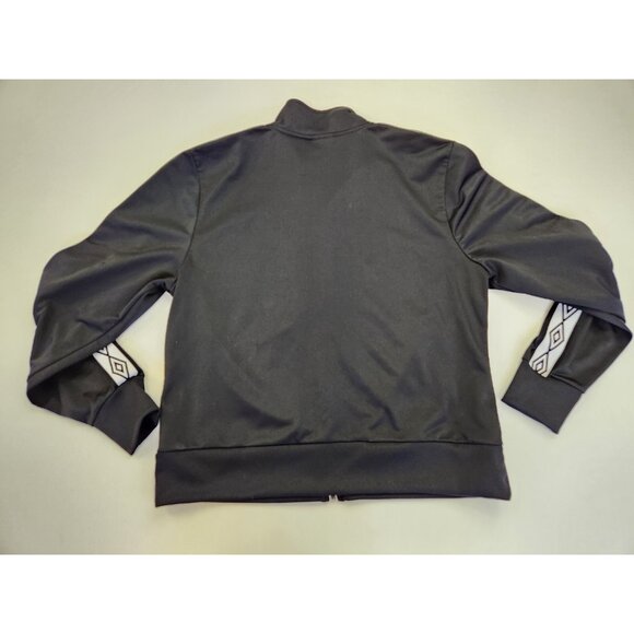 Umbro Full Zip Track Jacket Women XL Black Long Sleeve Diamond Detail Mock - Picture 8 of 9